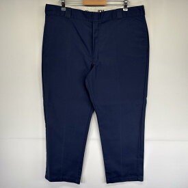 古着 ディッキーズ Dickies ワークパンツ 874 ストレート チノパン ワンポイントロゴ 長ズボン ジッパーフライ w42 L29 ネイビー メンズ 【中古】