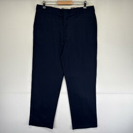 古着 ディッキーズ Dickies ワークパンツ 874 ストレート チノパン ワンポイントロゴ ジッパーフライ w36 L32 ネイビー メンズ 【中古】