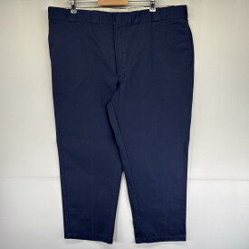 古着 ディッキーズ Dickies ワークパンツ 874 オリジナルフィット チノパン ワンポイントロゴ 長ズボン w46 L30 ネイビー メンズ 【中古】