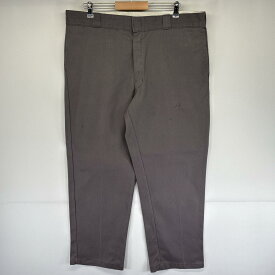 古着 ディッキーズ Dickies ワークパンツ 874 カラーパンツ チノパン ワンポイントロゴ 長ズボン w40 L30 グレー メンズ 【中古】