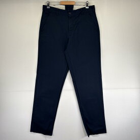 古着 レッドキャップ RED KAP ワークパンツ ストレート ロング丈 ワンポイントロゴ 長ズボン w34 L37 ネイビー メンズ 【中古】