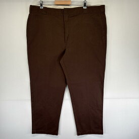 古着 ディッキーズ Dickies ワークパンツ テーパード 作業着 ジッパーフライ ワンポイントロゴ 長ズボン ブラウン メンズ 【中古】