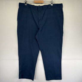 古着 ディッキーズ Dickies ワークパンツ 874 ストレート 作業着 ジッパーフライ ワンポイントロゴ 長ズボン w44 ネイビー メンズ 【中古】