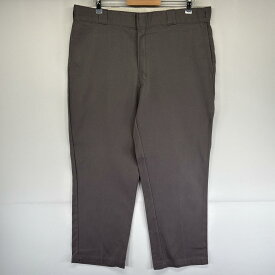 古着 ディッキーズ Dickies ワークパンツ 874 ストレート カラーパンツ ジッパーフライ ワンポイントロゴ 長ズボン グレー メンズ 【中古】