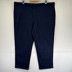 古着 ディッキーズ Dickies ワークパンツ 874 テーパード 作業着 ジッパーフライ ワンポイントロゴ チノパン w44 L29 ネイビー メンズ 【中古】