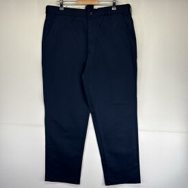 古着 レッドキャップ RED KAP ワークパンツ ストレート 作業着 ジッパーフライ ワンポイントロゴ 長ズボン w38 L34 ネイビー メンズ 【中古】