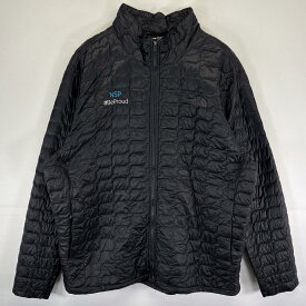 古着 ザ・ノースフェイス THE NORTH FACE ナイロンジャケット キルティング 中綿 フルジップ 企業ロゴ 大きいサイズ XXL ブラック メンズ 【中古】