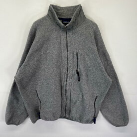 古着 90's/90年代 パタゴニア patagonia USA製 フリースジャケット フルジップ シンチラ 大きいサイズ 無地 アウトドア グレー メンズ 【中古】