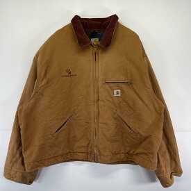 古着 カーハート Carhartt USA製 ワークジャケット デトロイトジャケット 大きいサイズ ワーク ダック地 ブランケット 4XL ベージュ系 メンズ 【中古】
