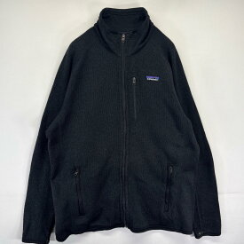 古着 パタゴニア patagonia フルジップフリースジャケット ベターセーター ワンポイントロゴ 大きいサイズ アウトドア XL ブラック メンズ 【中古】