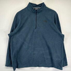 古着 ザ・ノースフェイス THE NORTH FACE フリースジャケット 大きいサイズ アウトドア ハーフジップ 2XL ブルー系 メンズ 【中古】