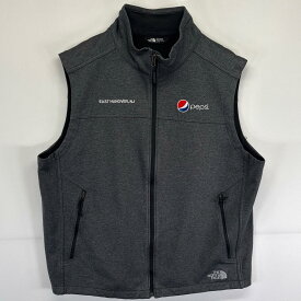 古着 ザ・ノースフェイス THE NORTH FACE ベスト フルジップ フリース ペプシ 企業ロゴ刺繍 XL ダークグレー系 メンズ 【中古】