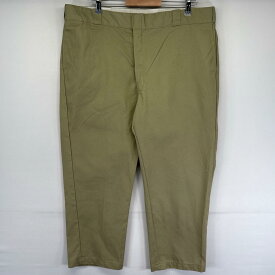 古着 ディッキーズ Dickies パンツ ワークパンツ 874 ワンポイント チノパン ジッパーフライ 大きいサイズ W42 L28 ベージュ系 メンズ 【中古】