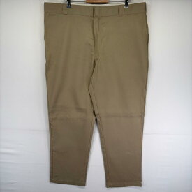 古着 ディッキーズ Dickies パンツ 874 ジッパーフライ オリジナルフィット 大きいサイズ センタープレス W44 L32 ベージュ系 メンズ 【中古】