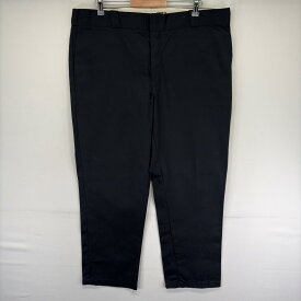 古着 ディッキーズ Dickies パンツ 874 大きいサイズ ストレート ジッパーフライ センタープレス W42 L30 ブラック系 メンズ 【中古】