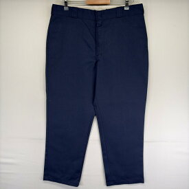 古着 ディッキーズ Dickies パンツ ストレート ジッパーフライ 874 スラックス ジッパーフライ W38 L30 ネイビー系 メンズ 【中古】