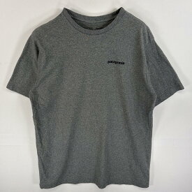 古着 パタゴニア patagonia 半袖Tシャツ 両面ラバープリント クルーネック アウトドア S グレー 無地 メンズ 【中古】