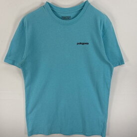 古着 パタゴニア patagonia 半袖Tシャツ 両面ラバープリント クルーネック REGULAR FIT M 水色 無地 レディース 【中古】