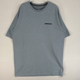 古着 パタゴニア patagonia 半袖Tシャツ 両面 プリント アウトドア クルーネック S 水色 無地 メンズ 【中古】