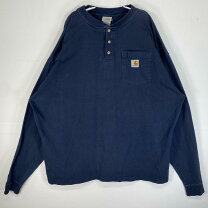 楽天市場】カーハート ヘンリーネック（カラーネイビー）（メンズ 