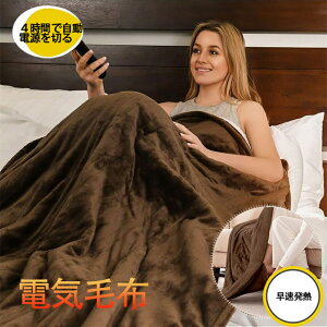 電気毛布 掛け毛布 発熱 電熱 ひざ掛け 大きめ 140*180cm 3段階温度調節 電気ブランケット