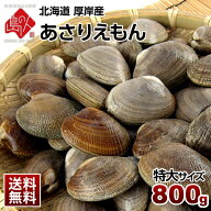 北海道 厚岸産 ごろっと殻付特大あさり 800g(あさりえもん)獲れたてをお届け【送料無料】【砂出し済】み…
