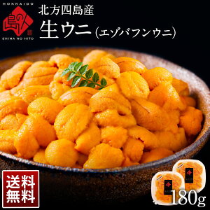 【2/20〜2/21お届け可能】うに 生エゾバフンウニ 180g(90g×2) 塩水パック 北方四島産【無添加】【送料無料】ウニ 雲丹 バフンウニ 生うに 生ウニ 生雲丹 グルメ ギフト うに 塩水 北海道 食品 寿司 海鮮丼 お土産 海鮮 ミョウバン不使用