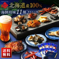 北海道産100% おつまみ 11種セット 北海道 海鮮珍味【送料無料】内祝い お返し ギフト プレゼント 誕生日…