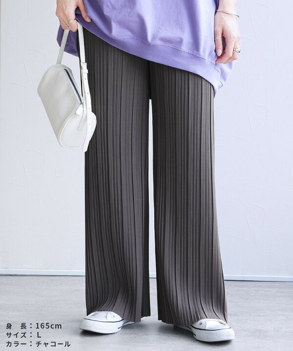 Crayme, プリーツワイドパンツ セルフカットプリーツワイドパンツ♪M  