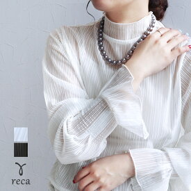 今だけ☆3,300円！フレアスリーブシアーブラウス(aq23132066) レディース きれいめ カジュアル シンプル 楽ちん レイヤード 長袖 トップス オケージョン 卒業式 卒園式 セレモニー 春 reca レカ ネコポス発送10 k