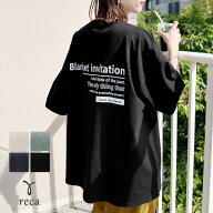 【大好評につき緊急延長！】今だけクーポンで☆2,525円！オーバーサイズ前後ロゴTシャツ(bel-blc-6115) …