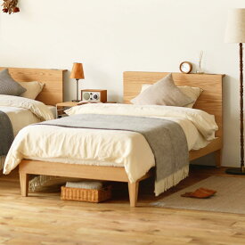 ベッド folk／NA ダブルサイズ フレームのみ ベッドフレーム ナチュラル 西海岸 モダン 北欧 木製 無垢 送料無料