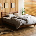 ベッド NOANA／BR スタンダード セミダブルサイズ フレームのみ 寝具 木製 北欧 無垢材 ブラウン 送料無料