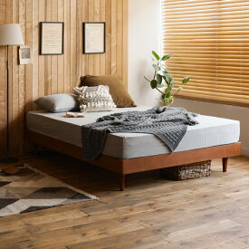 ベッド NOANA／BR ヘッドレス セミダブルサイズ フレームのみ 寝具 木製 北欧 無垢材 ブラウン 送料無料
