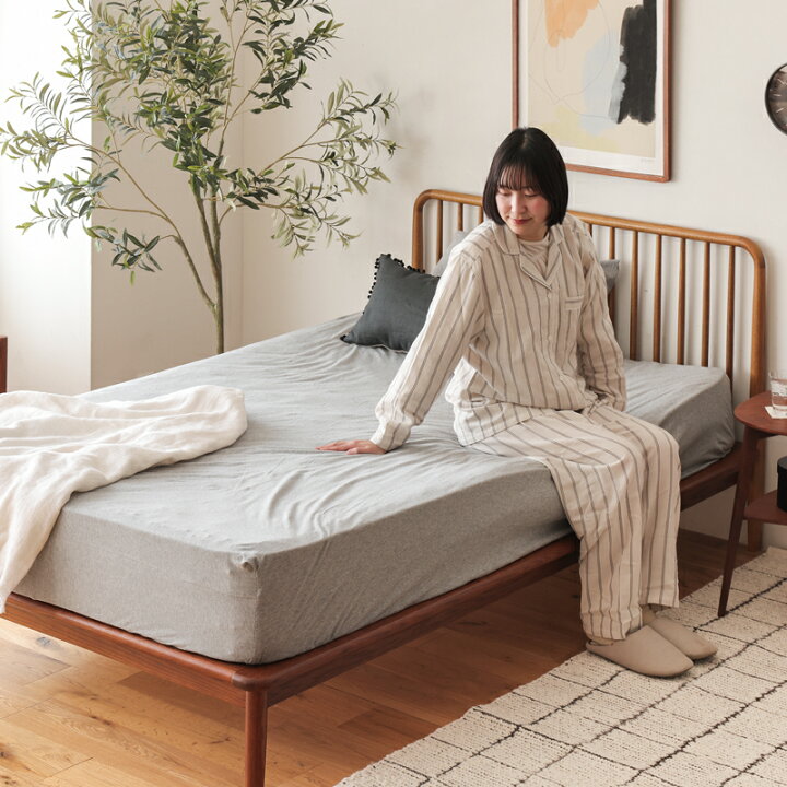楽天市場】ボックスシーツ ベッドシーツ Plain knit ワイドキング 