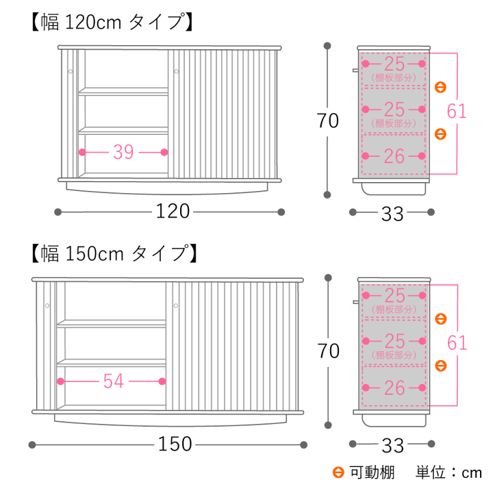 楽天市場】サイドボード Tambour タンブール 幅120cmタイプ リビング