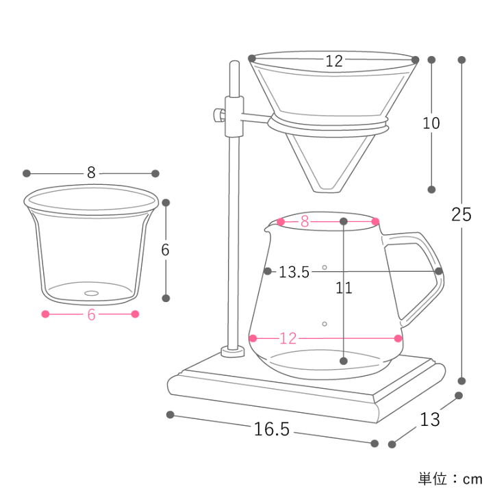 楽天市場】KINTO ブリューワースタンドセット BREWER STAND 4カップ