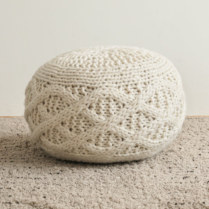 楽天市場】POUF form プフ フォーム 円型 アイボリー 天然素材 ウール 