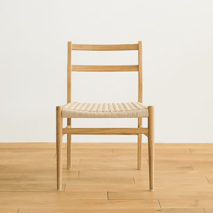楽天市場 ダイニングチェアー Papercord Chair Natural チェア 椅子 ダイニング ペーパーコード チーク 無垢 ナチュラル 北欧 シンプル 送料無料 あす楽対応 Recenoインテリア