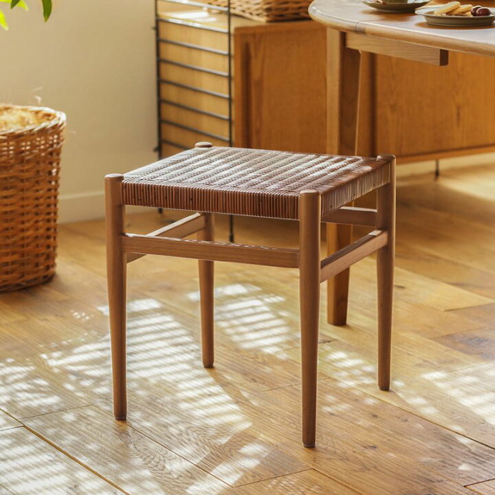 楽天市場】ダイニングスツール WICKER／BR ブラウン スツール チェア 