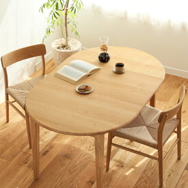 伸長式ダイニングテーブル folk Jr. コンパクトサイズ 北欧 ヴィンテージ オーク 無垢材 木製 おしゃれ 送料無料