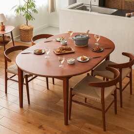 伸長式ダイニングテーブル folk／RD 通常サイズ ヴィンテージレッド 北欧 オーク 無垢材 木製 おしゃれ 送料無料