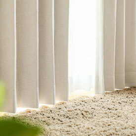 ドレープ カーテン Breeze ブリーズ 遮光1級 防炎 幅101〜200cm オーダー アイボリー ベージュ ブラウン ピンク イエロー グリーン ブルー ポリエステル 日本製 北欧 ナチュラル 無地 おしゃれ