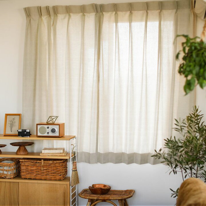 楽天市場 ドレープ カーテン Carly へリーンボーン柄 ベージュ アイボリー 幅301 400cm オーダー 綿 ポリエステル 日本製 北欧 ナチュラル おしゃれ Recenoインテリア