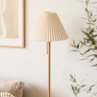 フロアライト 照明 スタンドライト Oak＆Pleats LED電球付属 ナツメ電球付属 日本製 木製 オーク プリー…