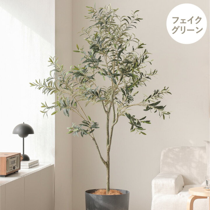 楽天市場】フェイクグリーン オリーブ 高さ115cm 人工観葉植物 人工 