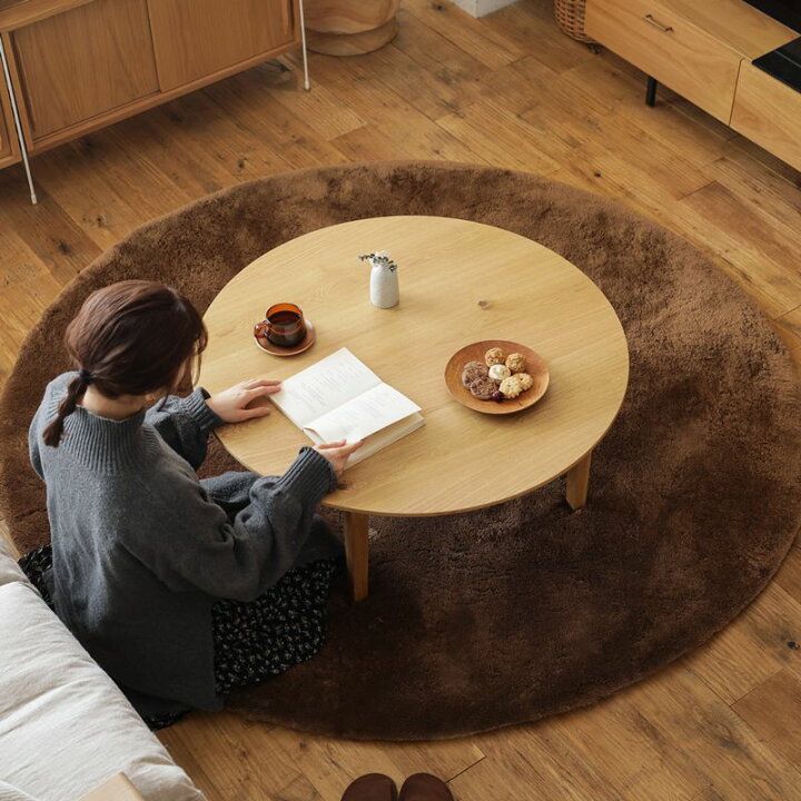 楽天市場】こたつテーブル FAM／NA ナチュラル 円形 90cm 北欧 木製  