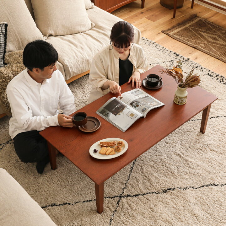 楽天市場】こたつテーブル FAM／RD ヴィンテージレッド 長方形 120  