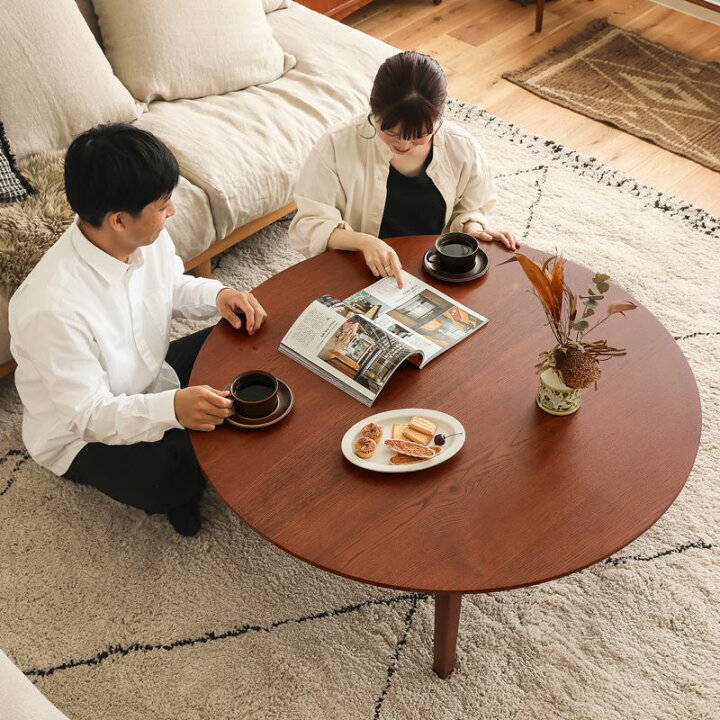 楽天市場】こたつテーブル FAM／RD ヴィンテージレッド 円形 110cm  
