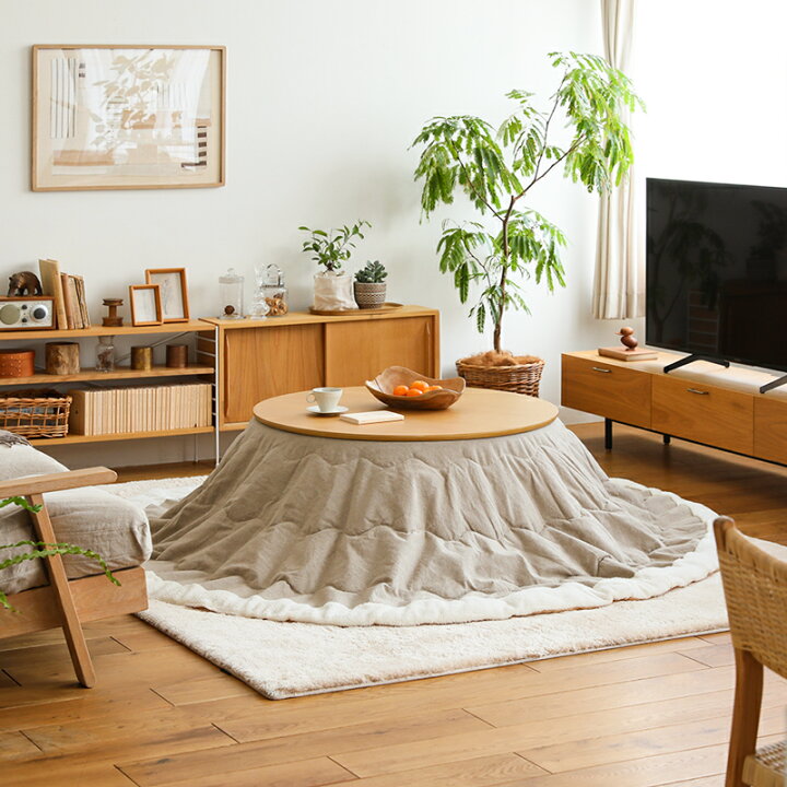 楽天市場】こたつテーブル Regalo 円形 90×90cm 北欧 木製 ナチュラル 